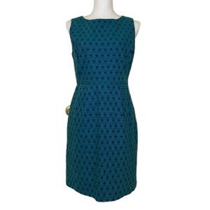 Fossil Woman’s Classic Dress, Green/Blue, Sz 8